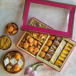 Tasty Assorted Sweets with Namkeen N Mathri from Kesar