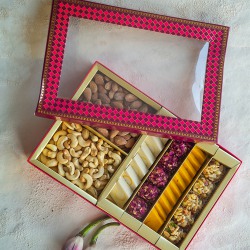 Delectable Assorted Kesar Sweets with Dry Fruits Combo