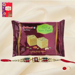 Soan Papdi from Haldiram with Free Rakhi , Roli Tilak and Chawal