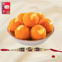 Free Rakhi, Roli Tilak and Chawal  with Tasty Haldiram Pure Ghee Ladoo