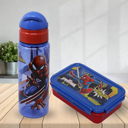 Wonderful Marvel Spiderman Tiffin N Sipper Bottle Set to Chittaurgarh