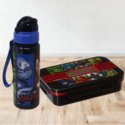 Amazing Avengers Tiffin Box n Sipper Bottle Combo to Alwaye