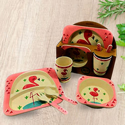 Exclusive Bamboo Fiber Eco-Friendly Kids Feeding Set to Uthagamandalam