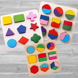 Marvelous Geometry Matching Puzzles 3 Board Set to Karunagapally