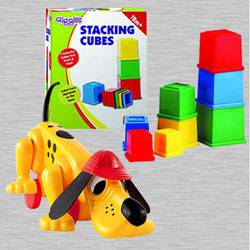 Marvelous Funskool Digger The Dog N Giggles Stacking Cubes	 to Lakshadweep