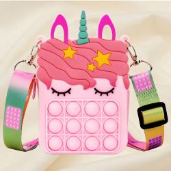 Cute Unicorn Shape Pop It Sling Bag to Alwaye