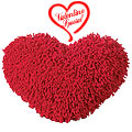 Cuddly & Romantic Red Heart Shape Love Cushion to India
