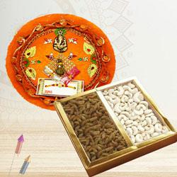 Wonderful Designer Thali with Assorted Dry Fruits to Punalur