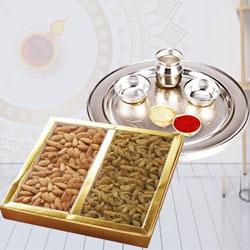 Auspicious Pooja Thali with Mixed Dry Fruits to Perumbavoor