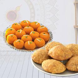 Delicious Boondi Ladoo with Kachori to Irinjalakuda