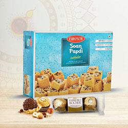 Delicious Combo of Bikaji Soan Papdi N Ferrero Rocher to Diwali-uk.asp