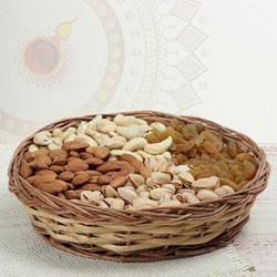 Delicious Mixed Dry Fruits in Basket to Punalur