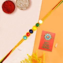 Beautiful Colorful Beads Rakhi Gift to Rakhi-to-uk.asp