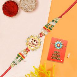 Radiant Ek Onkar Rakhi Gift to Rakhi-to-uk.asp