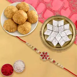 Rakhi with Kachori And Kaju Katli to Rakhi-to-uk.asp