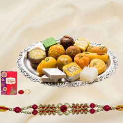 Assorted Sweets with 1 Designer Rakhi to Rakhi-to-uk.asp