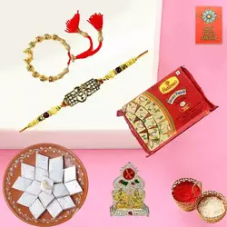 Remarkable Bhaiya Bhabhi Set Rakhi with Assortments Combo to Rakhi-to-uk.asp