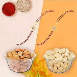 Assorted Dry Fruits with Twin Rakhi to Rakhi-to-uk.asp