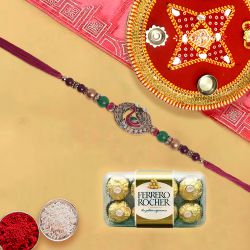 Ferrero Rocher with Rakhi Thali to Uk-rakhi-hampers.asp