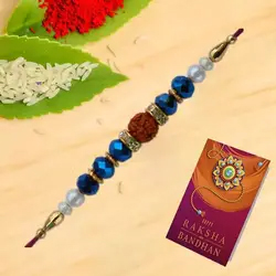 Blue Stone Auspicious Rakhi Wonder to Uk-only-rakhi.asp