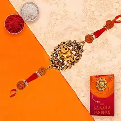 Blissful Ganesh Rudraksha Rakhi to Rakhi-to-uk.asp