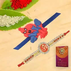 Brilliant Glaze Om n Kids Rakhi to Uk-only-rakhi.asp