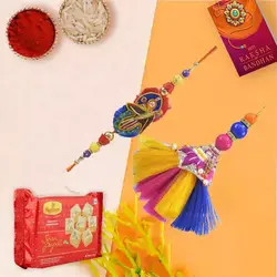 Elegant Zardosi Work Lumba Rakhi n Soan to Uk-rakhi-sweets.asp