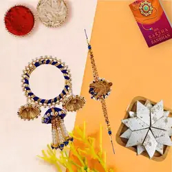 Fancy Bhai Bhabhi Rakhi bonds with Kaju Katli to Rakhi-to-uk.asp