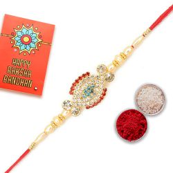 Chic Stone Studded Rakhi Set to Uk-only-rakhi.asp