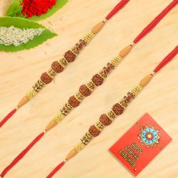 Traditional Rudraksh Rakhi Trio to Uk-only-rakhi.asp