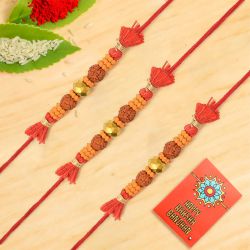 Spiritual Rudraksh Rakhi Trio to Uk-only-rakhi.asp