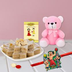 Beautiful Kids Delight Rakhi Gift Combo to India