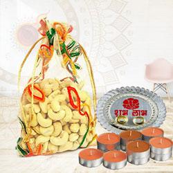 Exquisite Cashews Combo Gift<br> to Usa-diwali-thali.asp