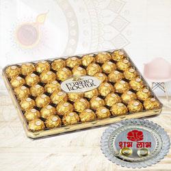 Remarkable Ferrero Rocher Combo Gift<br> to Usa-diwali-thali.asp