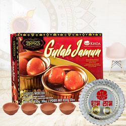 Exquisite Gulab Jamun Combo Gift to Usa-diwali-thali.asp