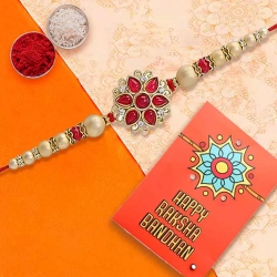 Decorative Jewel Rakhi with Roli, Chawal Tika n Card to Usa-only-rakhi.asp