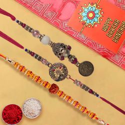 Classy Set of Bhaiya Bhabhi Rakhi n Rudraksha Rakhi to Usa-serch-by-price.asp