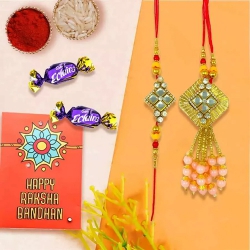 Ravishing Bhaiya Bhabhi Rakhi with 2 Chocolates to Usa-serch-by-price.asp