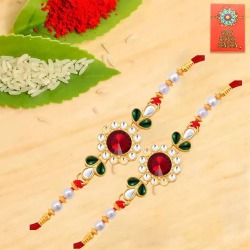 Buy this Twin Set of Ethnic Rakhi for brother in USA to Rakhi-to-usa.asp