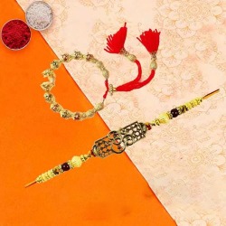 Buy now a Beautiful Bhaiya Bhabhi Rakhi Set to Rakhi-to-usa.asp