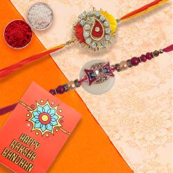 Beautiful Rakhi Set: Adorned & Zardosi to Rakhi-to-usa.asp