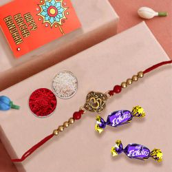 Divine Rakhi With Chocolate Surprise to Rakhi-to-usa.asp