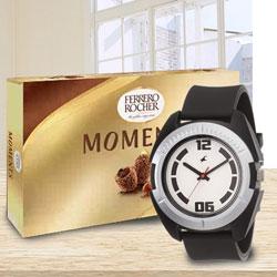 Amazing Fastrack Watch with Ferrero Rocher