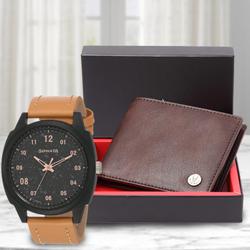Marvelous Sonata Volt Analog Watch N Leather Wallet
