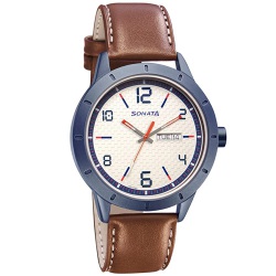 Wonderful Sonata Nxt Analog White Dial Mens Watch to Tirur