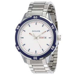 Dashing Sonata Nxt Analog White Dial Mens Watch