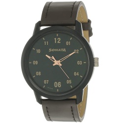 Fabulous Sonata Volt+ Analog Green Dial Mens Watch to Alwaye