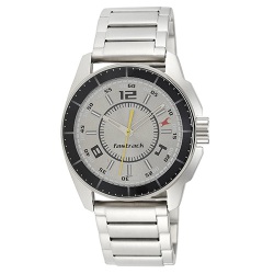 Fancy Fastrack Black Magic Silver Dial Mens Analogue Watch