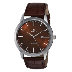 Magnificent Titan Analog Brown Dial Mens Watch to Sivaganga
