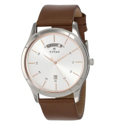 Titan On Trend White Dial Leather Strap Watch to Alappuzha
